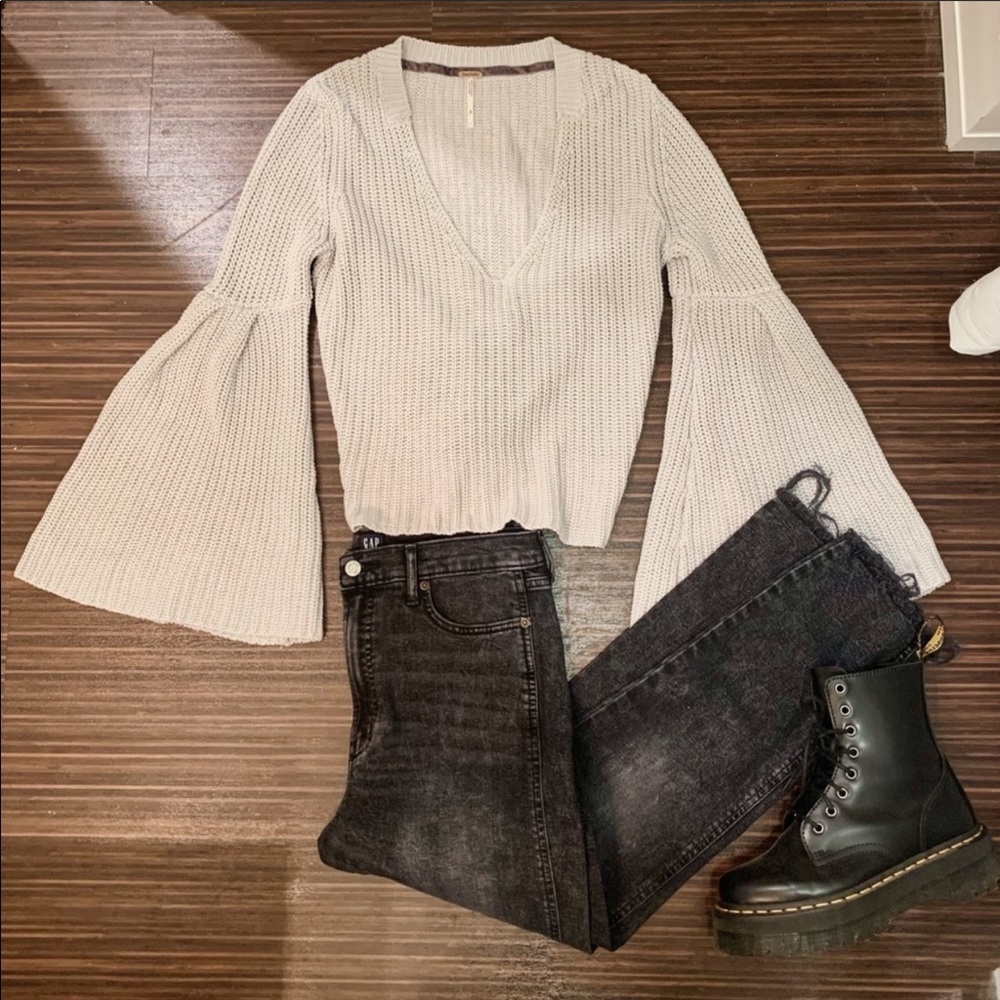 Free People bell sleeve sweater